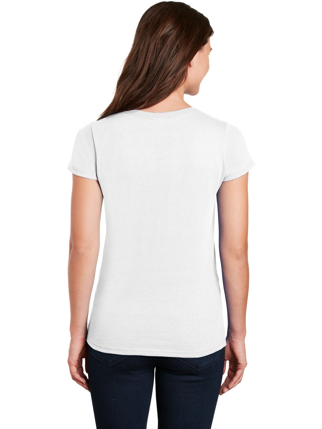 no-logo Gildan Ladies Heavy Cotton 100% Cotton V-Neck T-Shirt-Regular-Gildan-Thread Logic