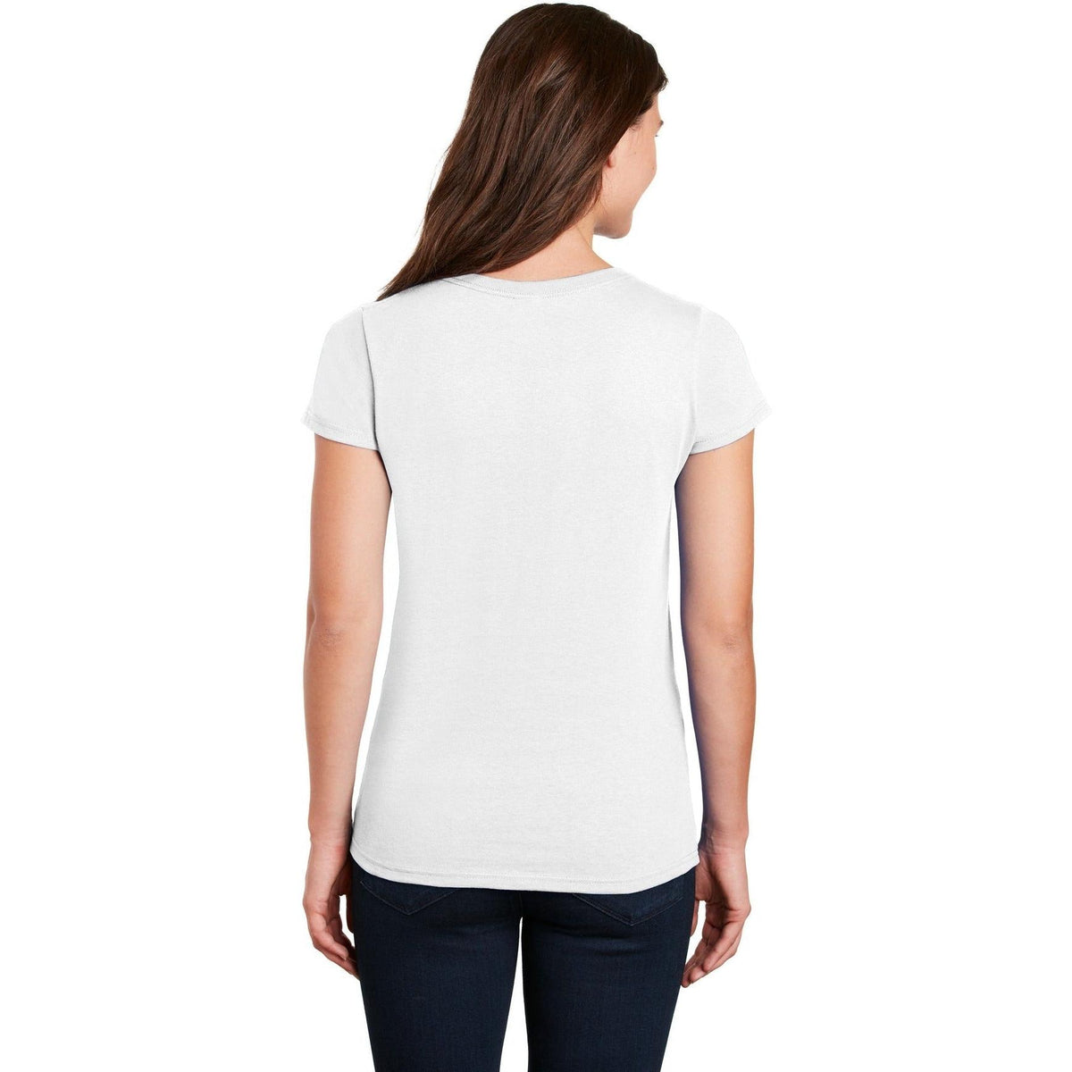no-logo Gildan Ladies Heavy Cotton 100% Cotton V-Neck T-Shirt-Regular-Gildan-Thread Logic