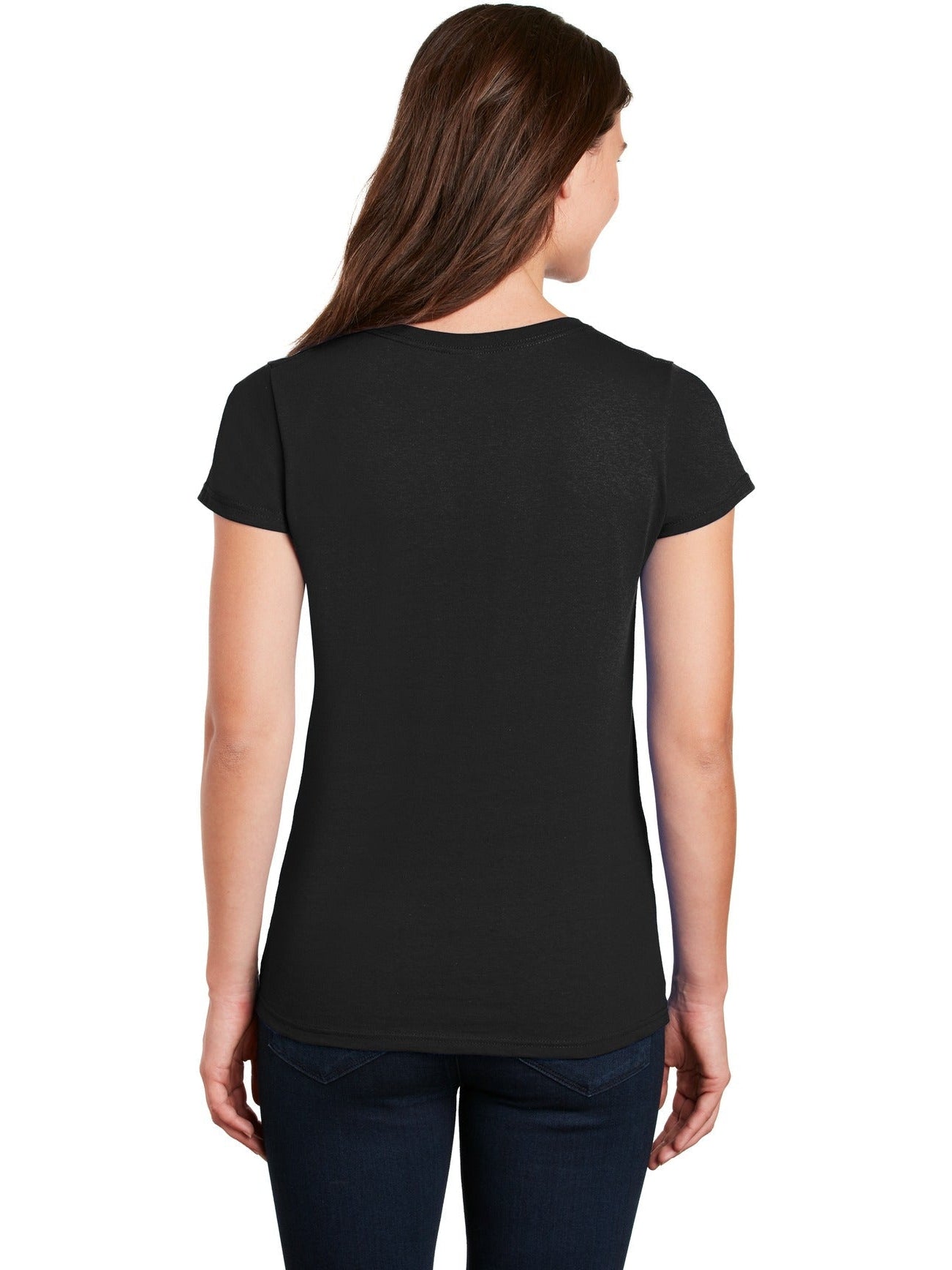 no-logo Gildan Ladies Heavy Cotton 100% Cotton V-Neck T-Shirt-Regular-Gildan-Thread Logic