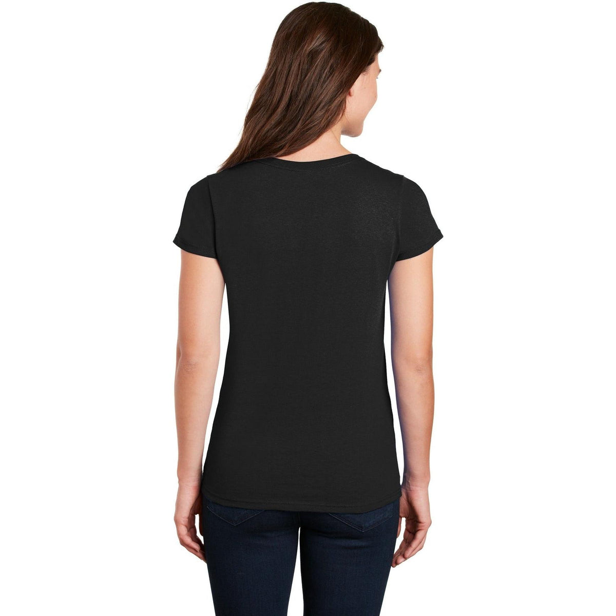 no-logo Gildan Ladies Heavy Cotton 100% Cotton V-Neck T-Shirt-Regular-Gildan-Thread Logic