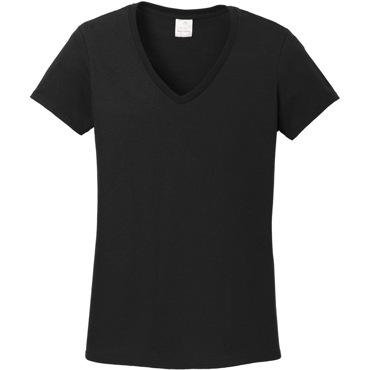 no-logo Gildan Ladies Heavy Cotton 100% Cotton V-Neck T-Shirt