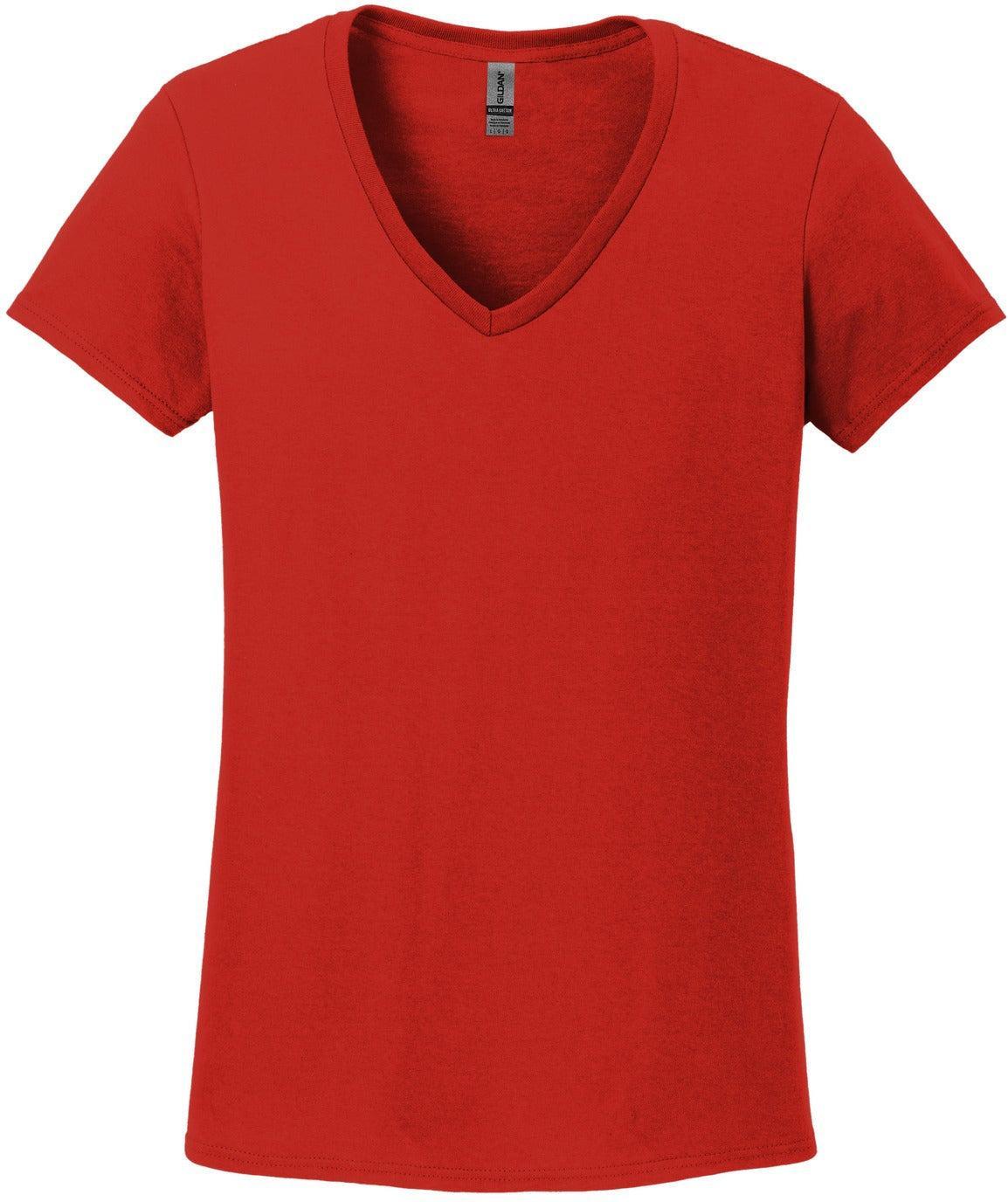 Gildan Ladies Heavy Cotton 100% Cotton V-Neck T-Shirt