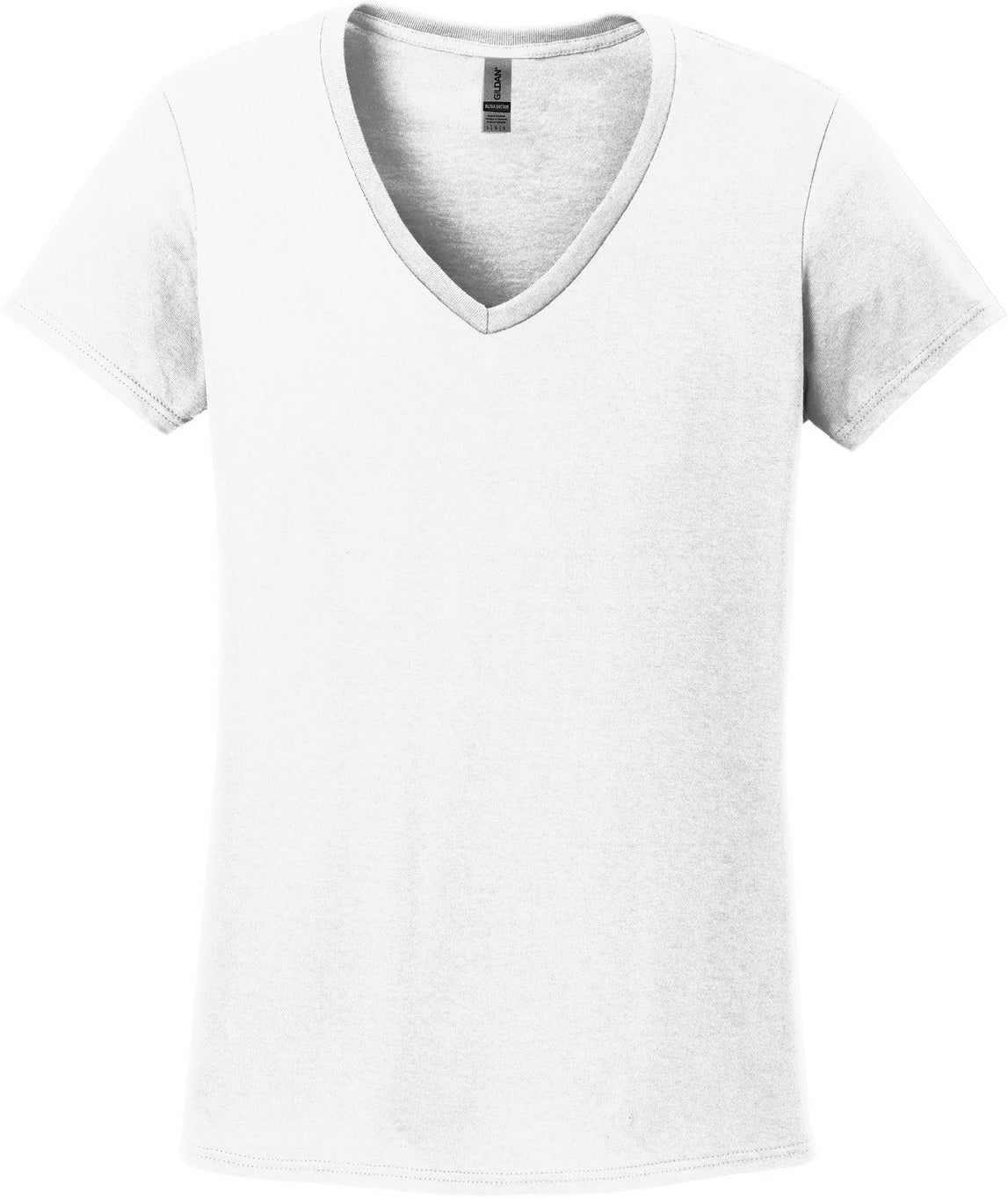 Gildan Ladies Heavy Cotton 100% Cotton V-Neck T-Shirt