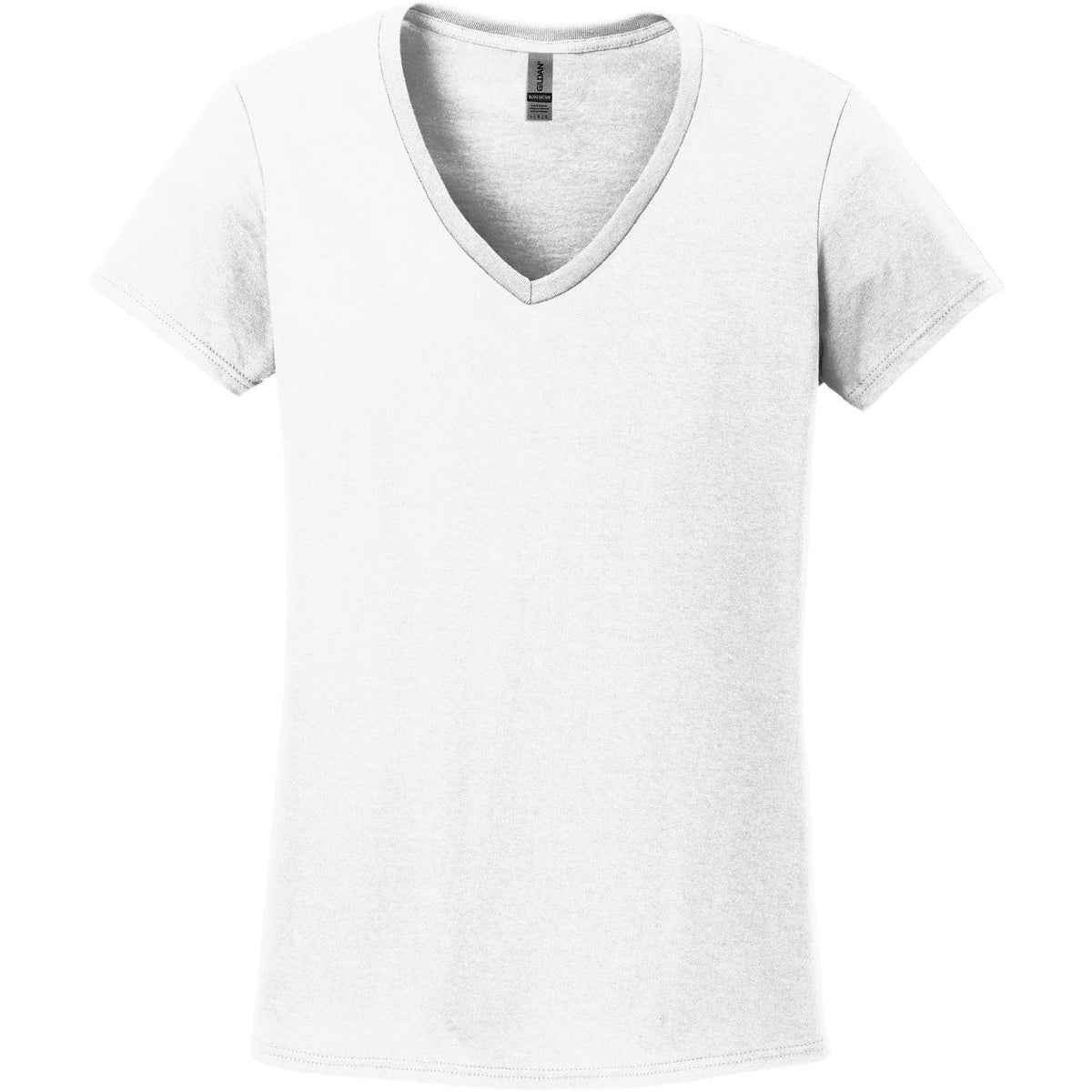 no-logo Gildan Ladies Heavy Cotton 100% Cotton V-Neck T-Shirt