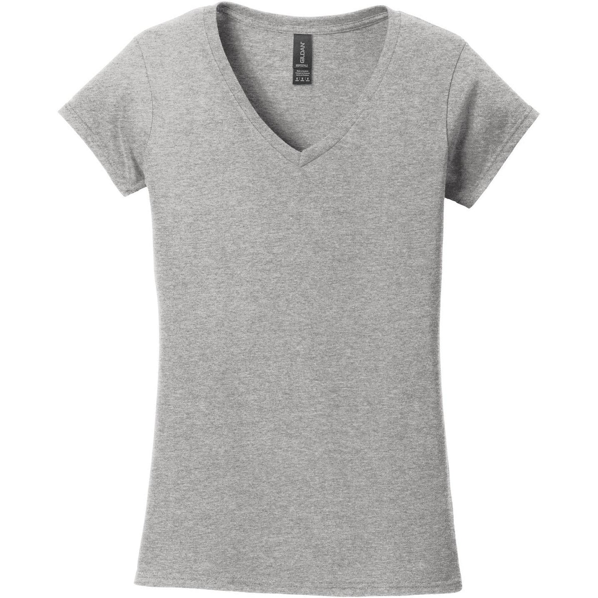 no-logo Gildan Softstyle Ladies Fit V-Neck T-Shirt
