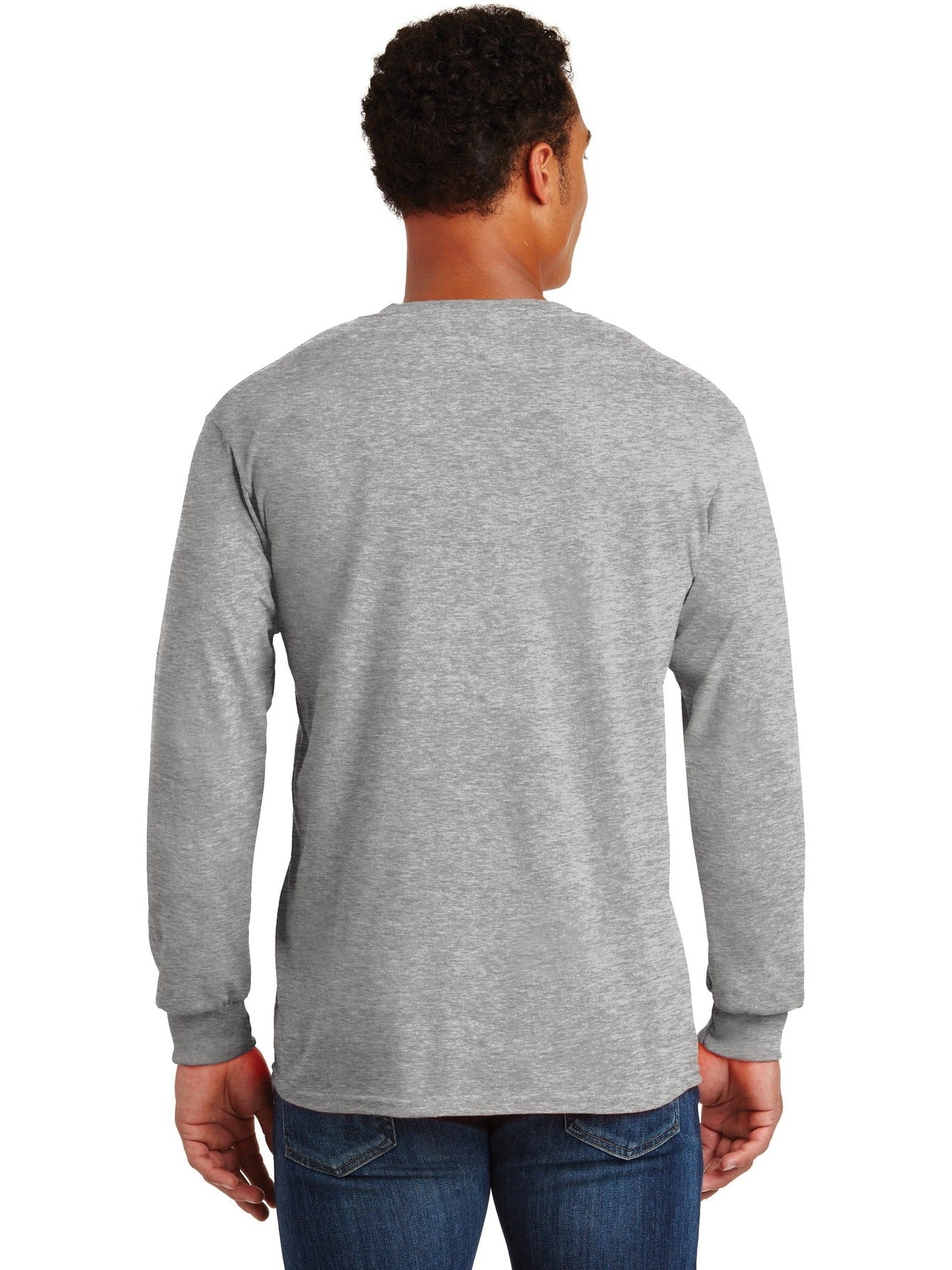 no-logo Gildan Ultra Cotton 100% Cotton Long Sleeve T-Shirt with Pocket-Regular-Gildan-Thread Logic