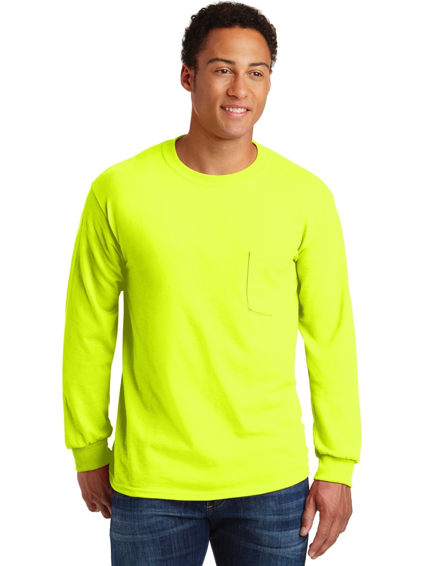 no-logo Gildan Ultra Cotton 100% Cotton Long Sleeve T-Shirt with Pocket-Regular-Gildan-Thread Logic