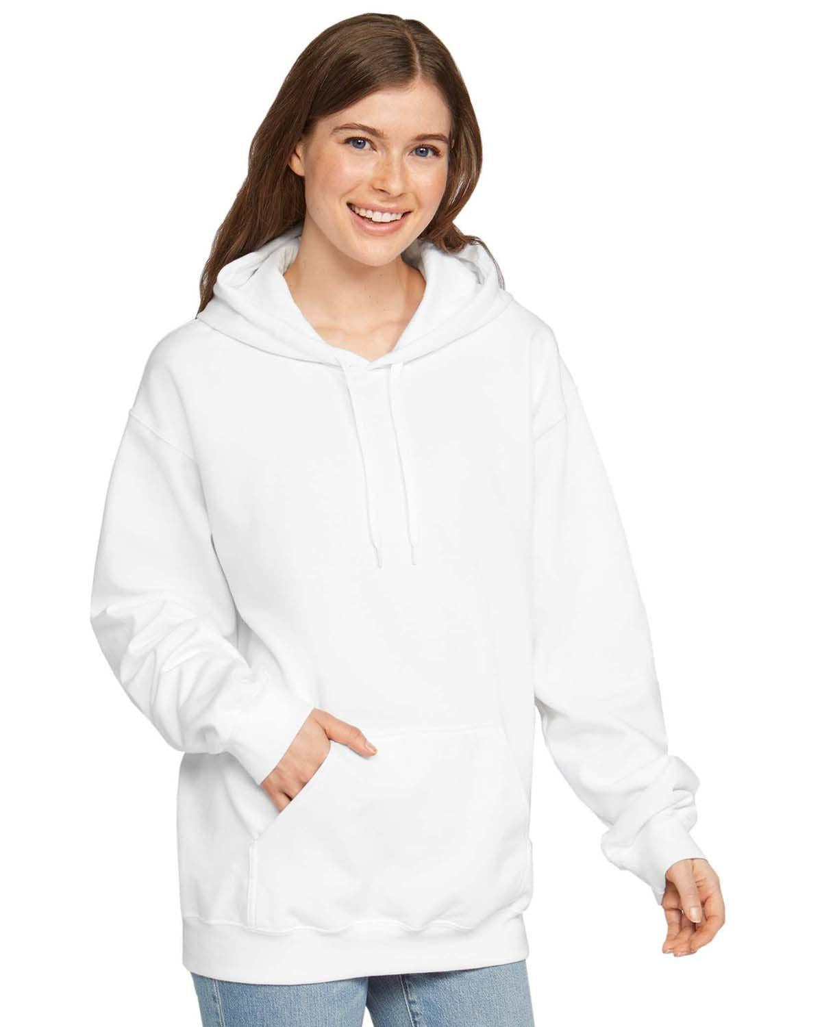 no-logo Gildan Unisex Softstyle Fleece Pullover Hooded Sweatshirt-Ladies Layering-Gildan-Thread Logic