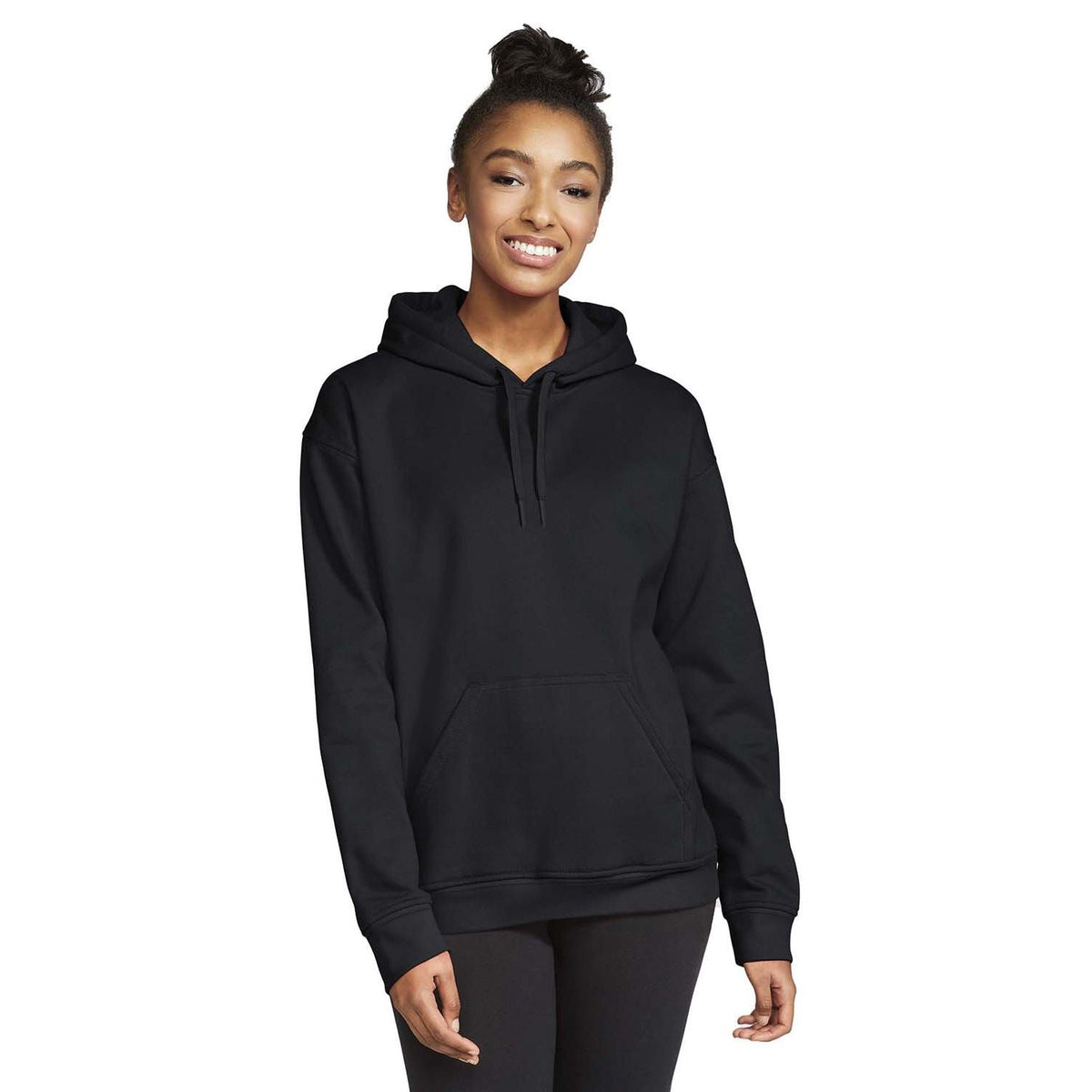 no-logo Gildan Unisex Softstyle Fleece Pullover Hooded Sweatshirt-Ladies Layering-Gildan-Black-5XL-Thread Logic