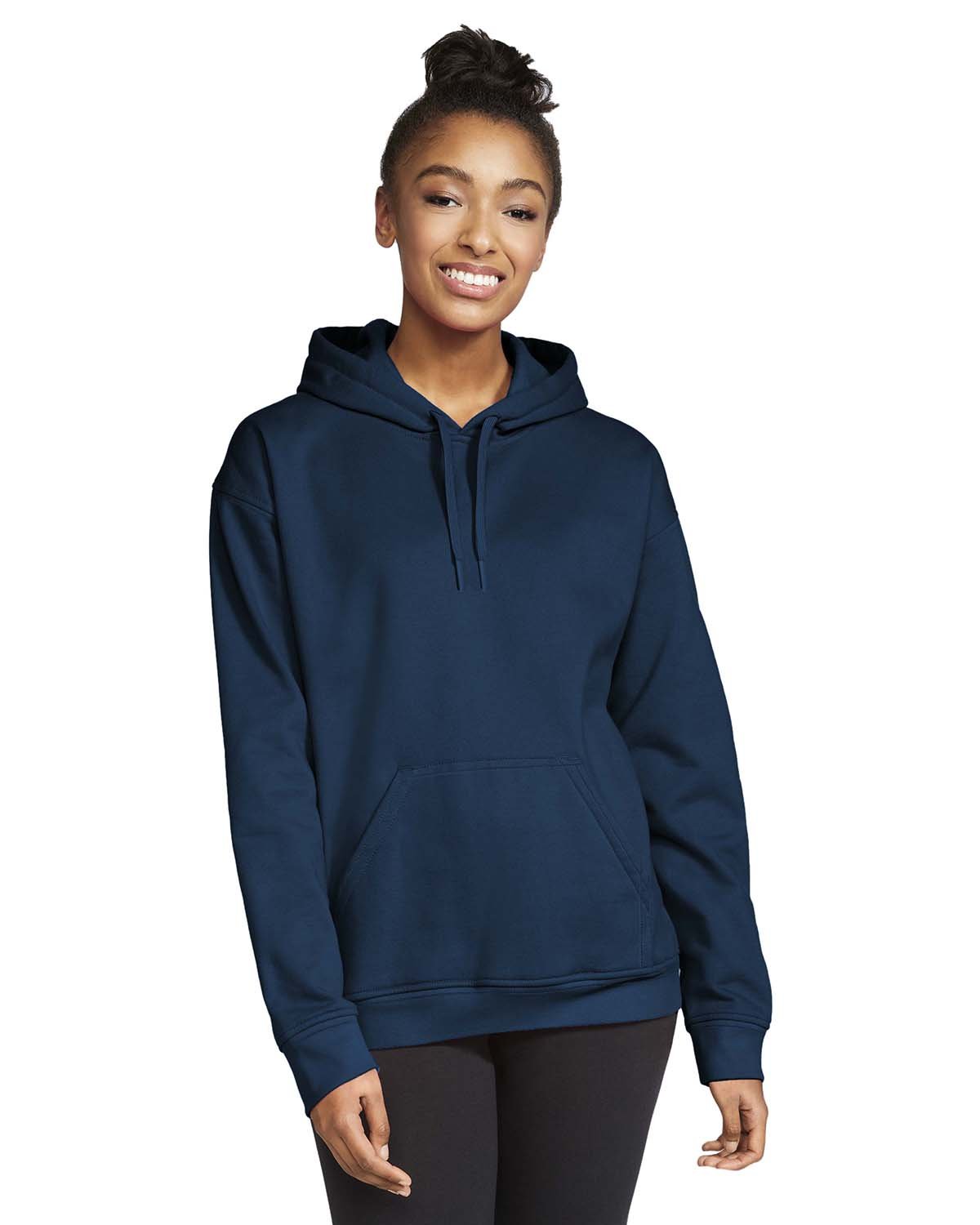 Gildan Unisex Softstyle Fleece Pullover Hooded Sweatshirt-Ladies Layering-Gildan-Navy-5XL-Thread Logic