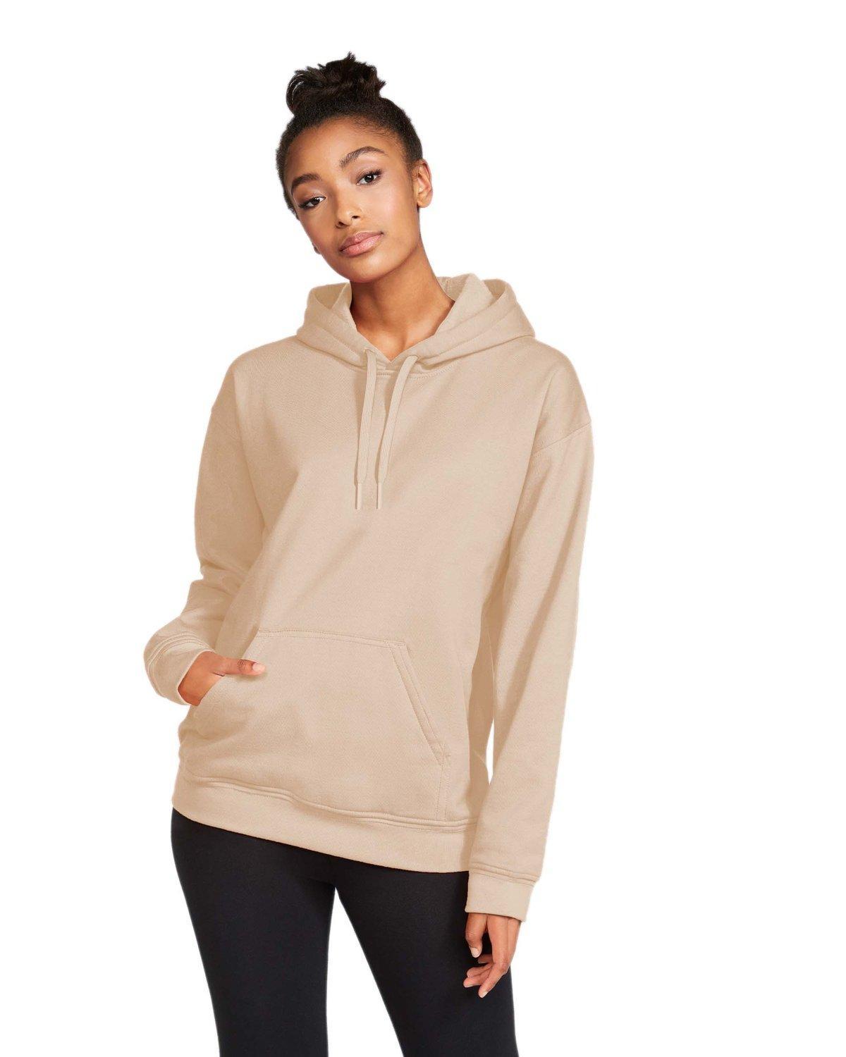 Gildan Unisex Softstyle Fleece Pullover Hooded Sweatshirt-Ladies Layering-Gildan-Sand-S-Thread Logic