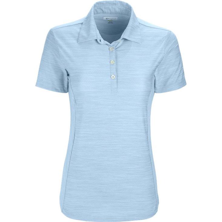 logo-left Greg Norman Ladies Play Dry Heather Solid Polo-Ladies Polos-Thread Logic