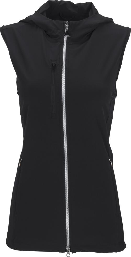 Greg Norman Ladies Windbreaker Full-Zip Hooded Vest-Ladies Layering-Thread Logic