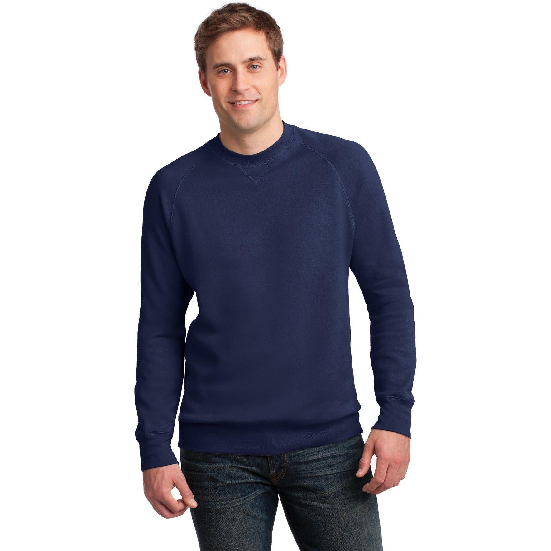 no-logo CLOSEOUT - Hanes Nano Crewneck Sweatshirt-Hanes-Vintage Navy-S-Thread Logic