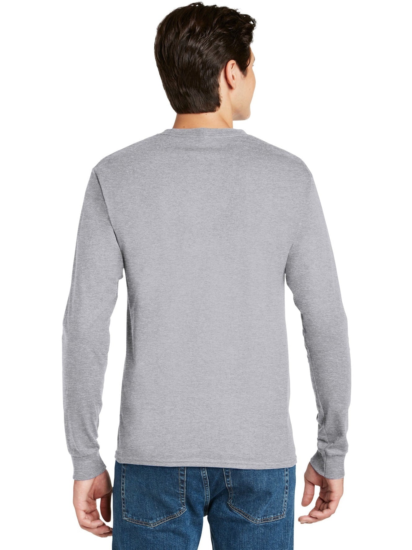 no-logo Hanes Authentic 100% Cotton Long Sleeve T-Shirt-Regular-Hanes-Thread Logic