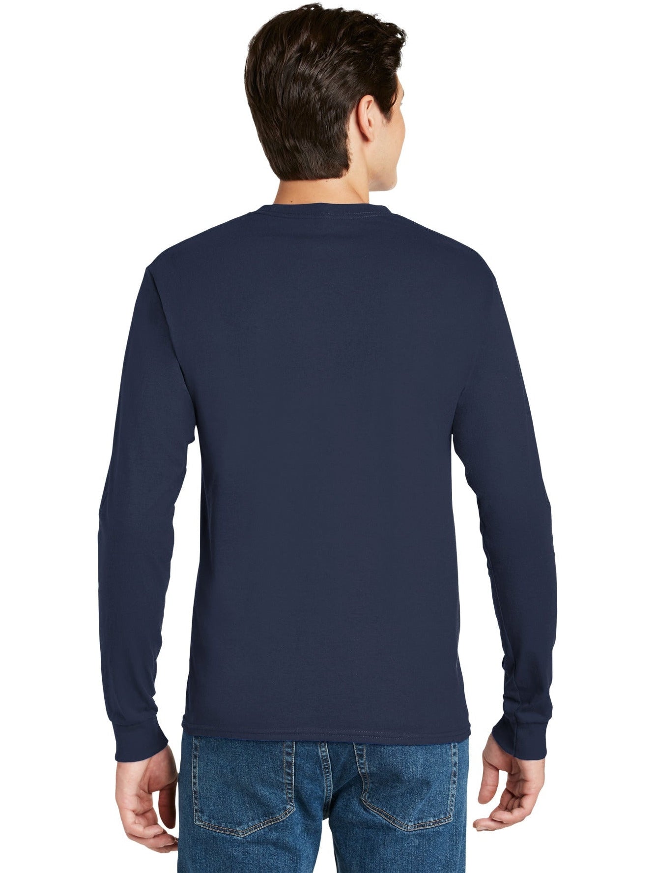 no-logo Hanes Authentic 100% Cotton Long Sleeve T-Shirt-Regular-Hanes-Thread Logic