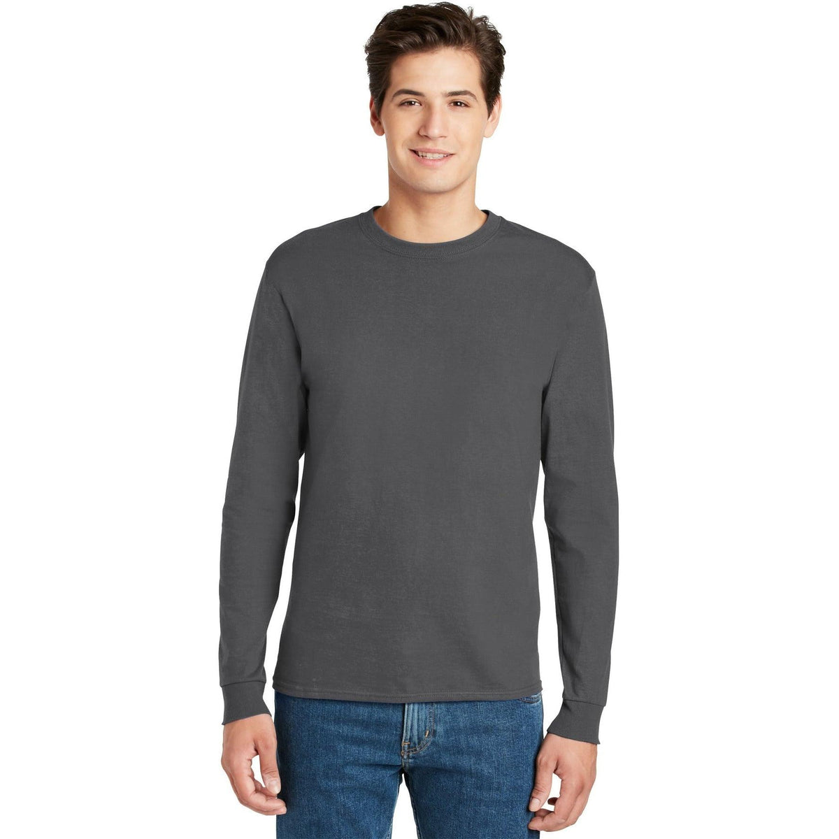 no-logo Hanes Authentic 100% Cotton Long Sleeve T-Shirt-Regular-Hanes-Thread Logic