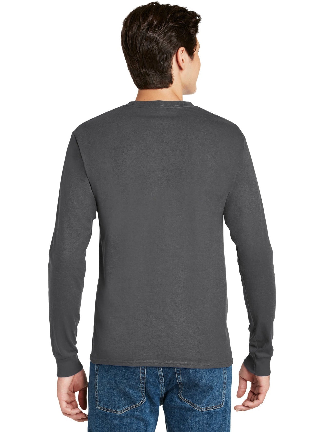no-logo Hanes Authentic 100% Cotton Long Sleeve T-Shirt-Regular-Hanes-Thread Logic
