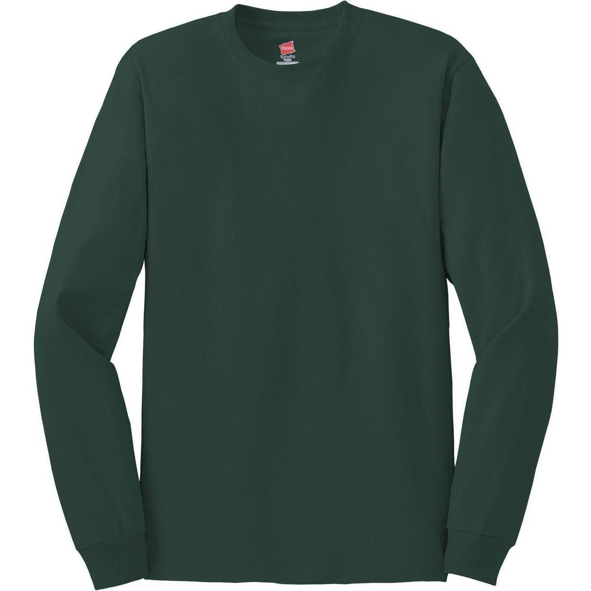 no-logo Hanes Authentic 100% Cotton Long Sleeve T-Shirt-Regular-Hanes-Deep Forest-S-Thread Logic