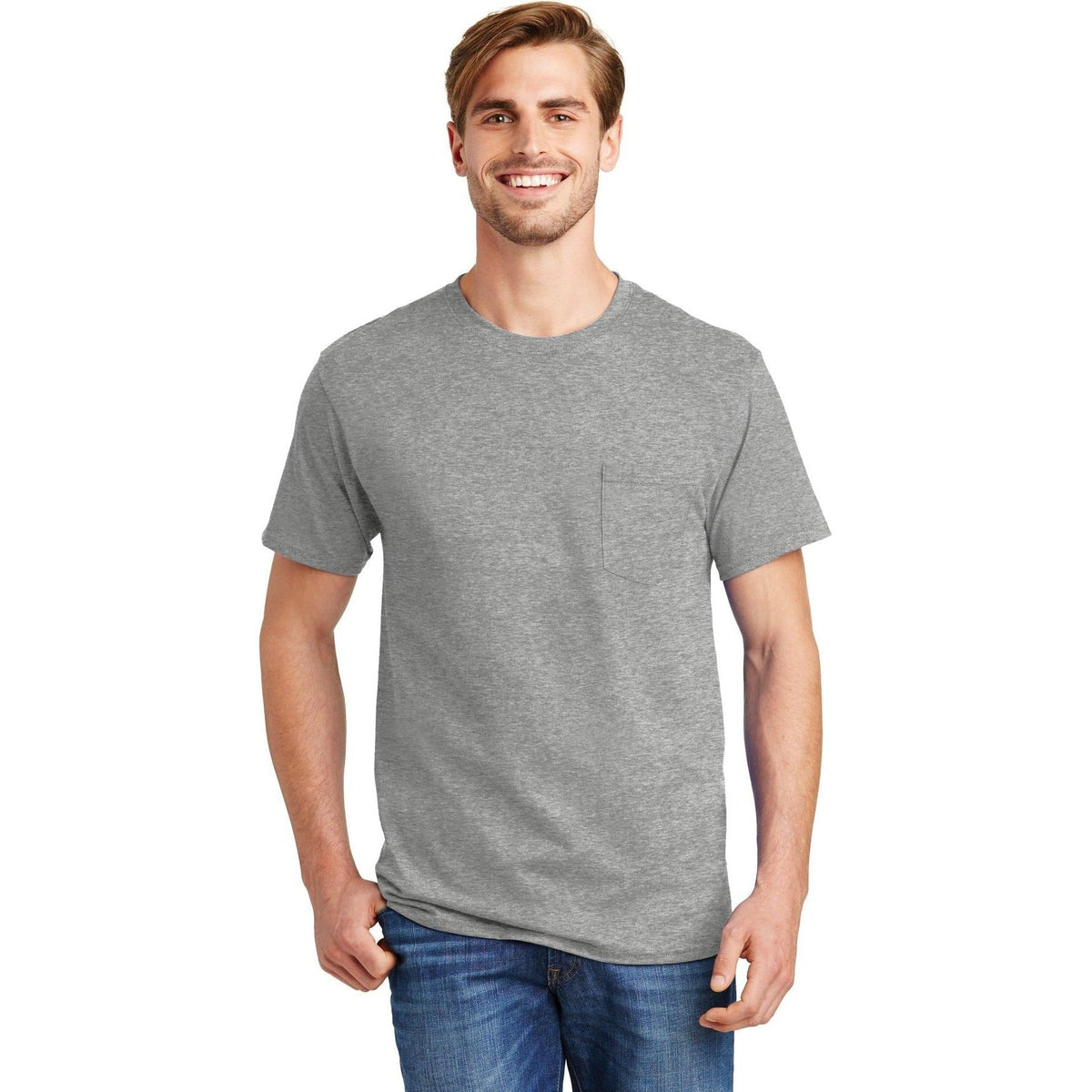 no-logo Hanes Authentic Cotton T-Shirt with Pocket-Polos-Hanes-Thread Logic