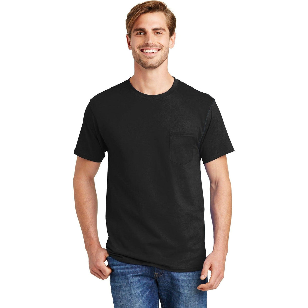 no-logo Hanes Authentic Cotton T-Shirt with Pocket-Polos-Hanes-Thread Logic