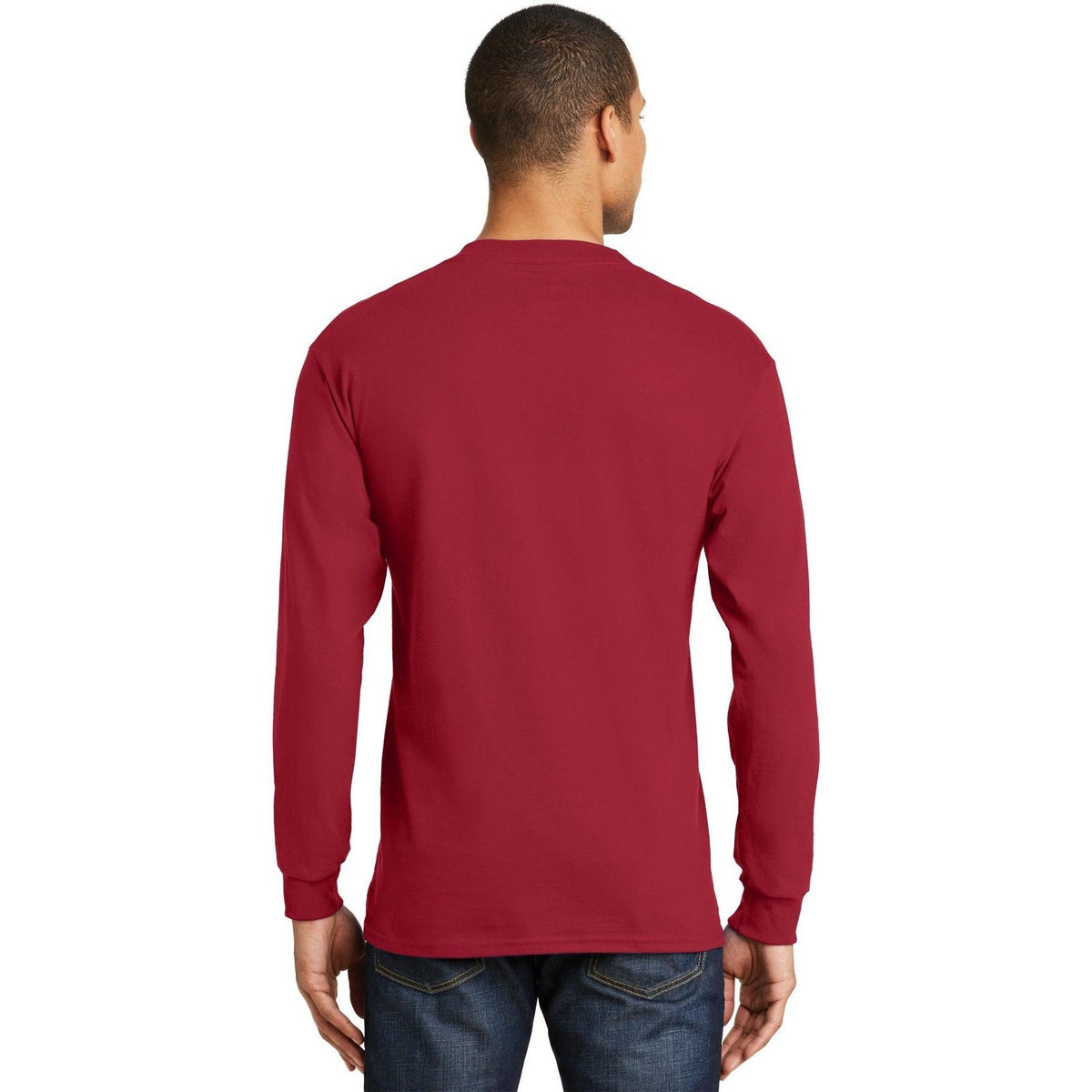 no-logo Hanes Beefy Long Sleeve Cotton T-Shirt-Regular-Hanes-Thread Logic