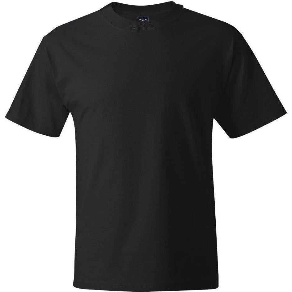 no-logo Hanes Beefy-T Tall Short Sleeve T-Shirt-Polos-Hanes-Black-LT-Thread Logic