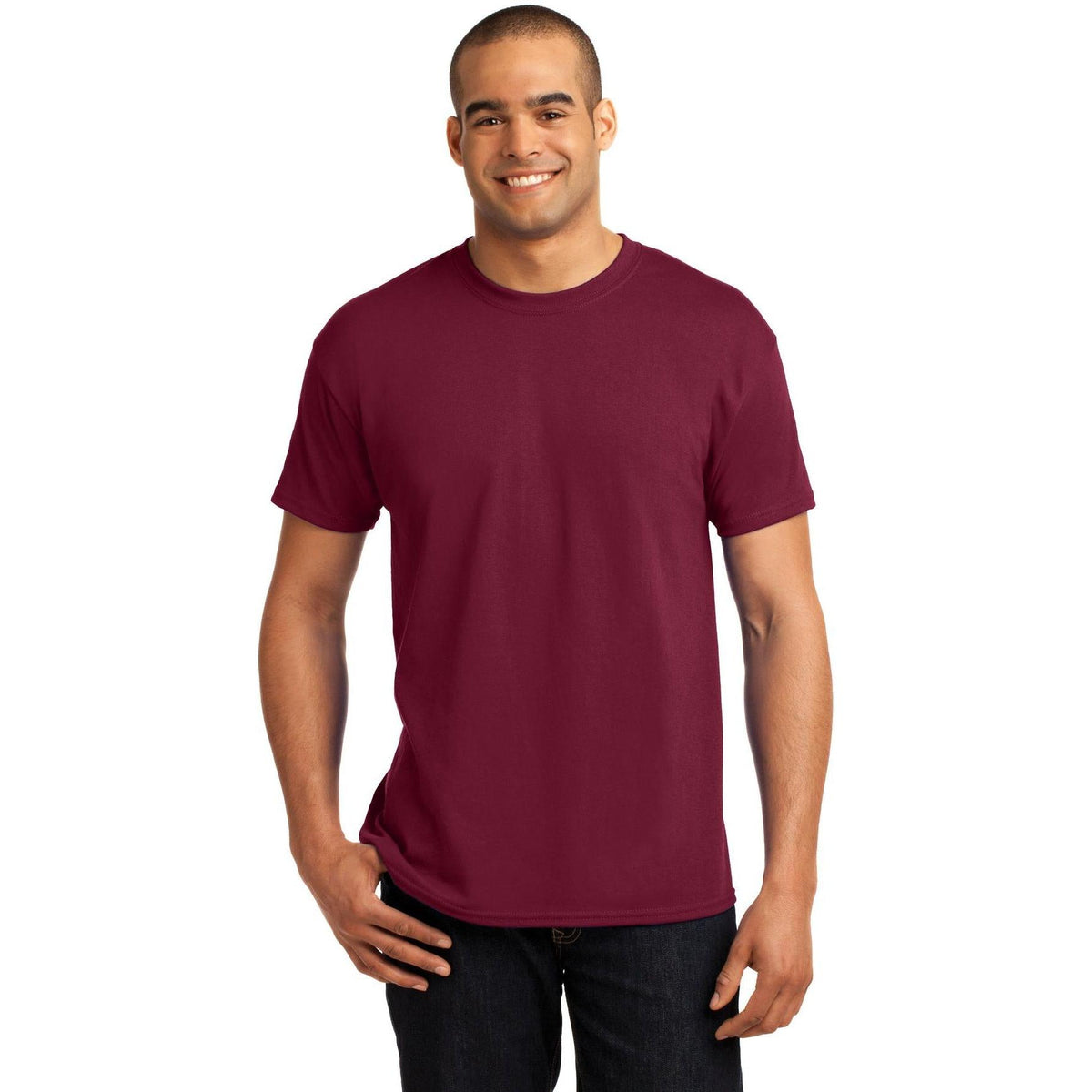 no-logo Hanes EcoSmart 50/50 Cotton/Poly T-Shirt-Regular-Hanes-Thread Logic