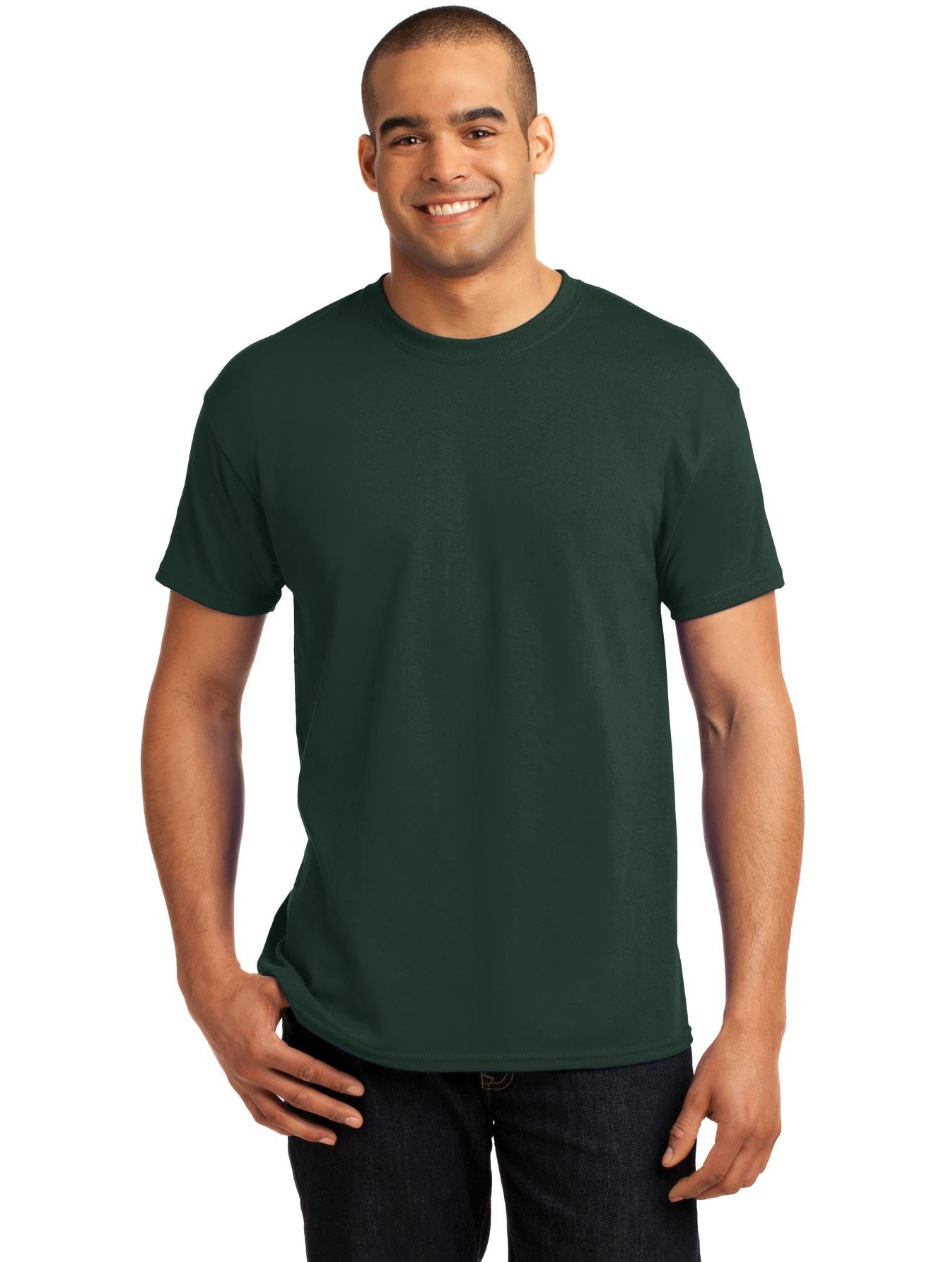 no-logo Hanes EcoSmart 50/50 Cotton/Poly T-Shirt-Regular-Hanes-Thread Logic