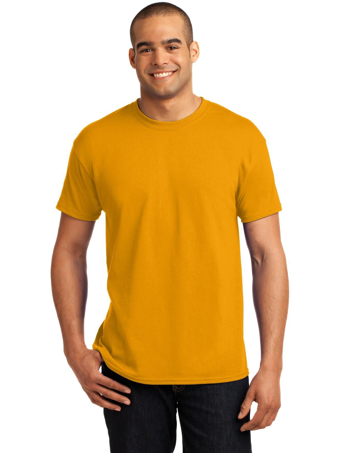 no-logo Hanes EcoSmart 50/50 Cotton/Poly T-Shirt-Regular-Hanes-Thread Logic