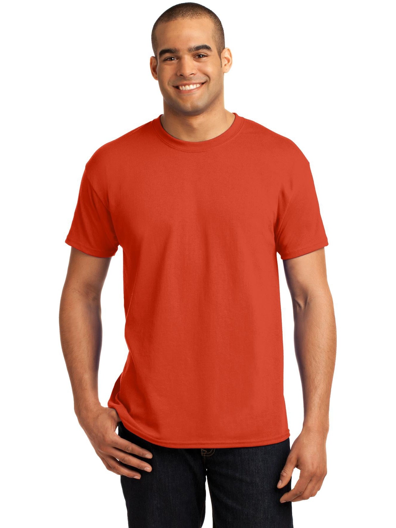 no-logo Hanes EcoSmart 50/50 Cotton/Poly T-Shirt-Regular-Hanes-Thread Logic