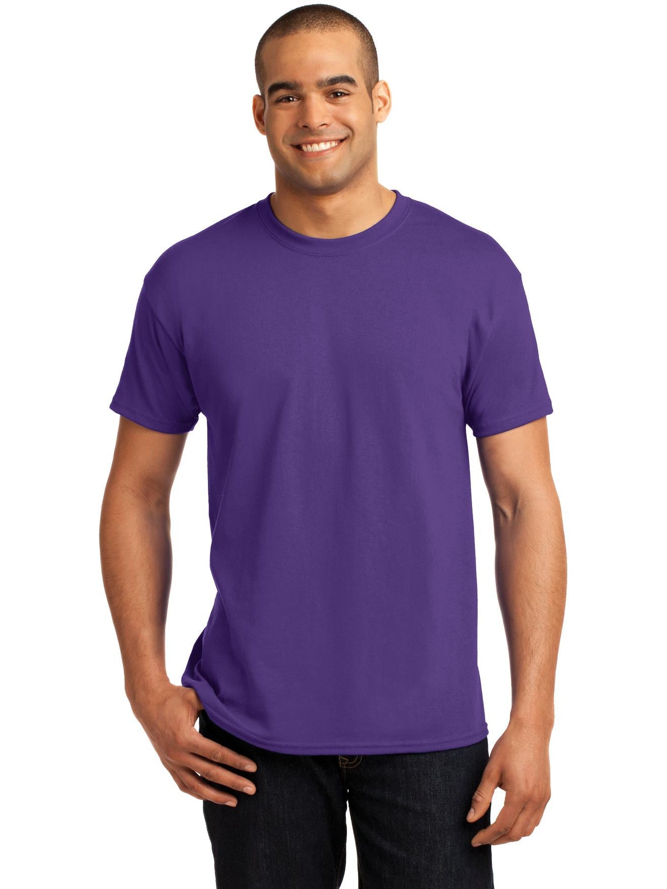 no-logo Hanes EcoSmart 50/50 Cotton/Poly T-Shirt-Regular-Hanes-Thread Logic