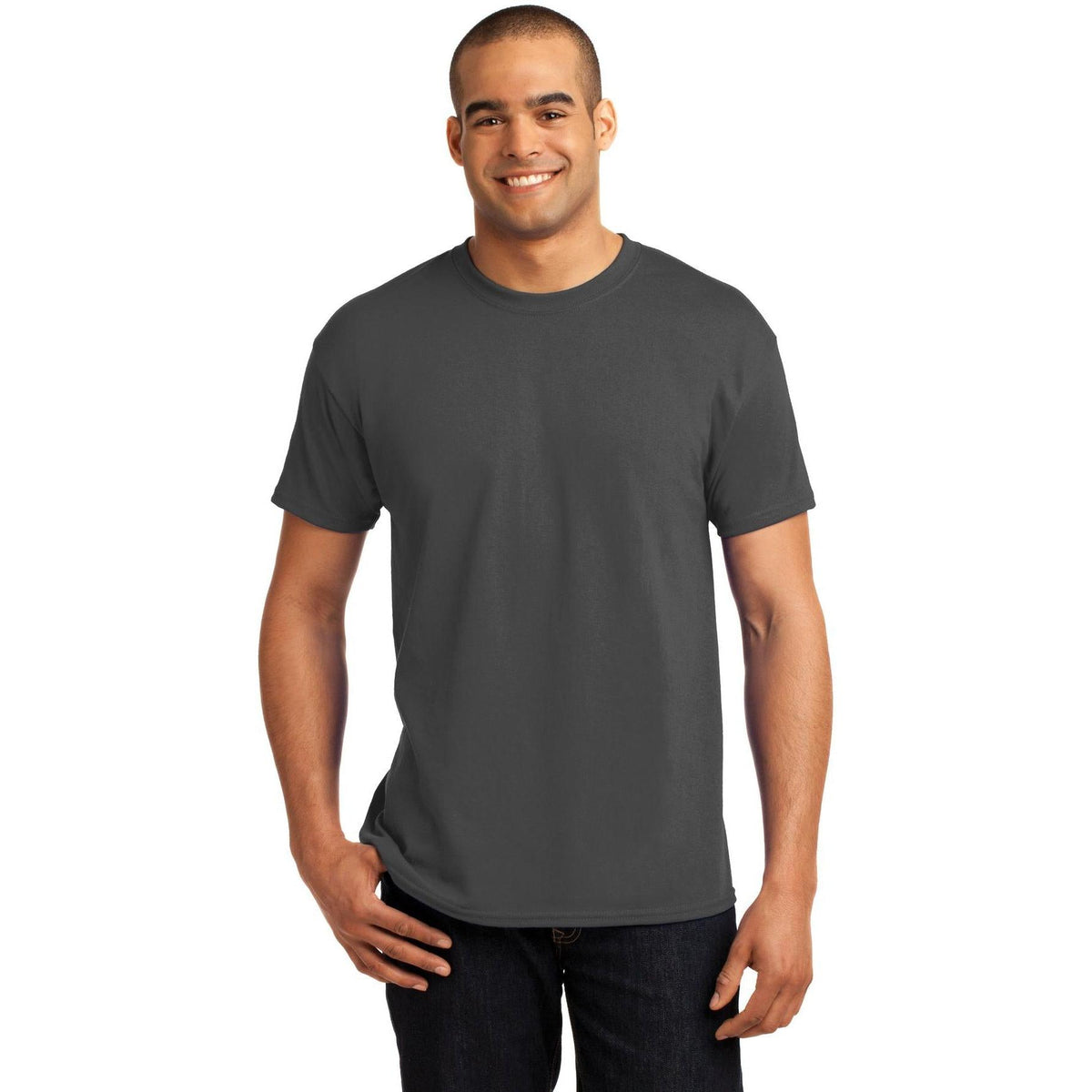 no-logo Hanes EcoSmart 50/50 Cotton/Poly T-Shirt-Regular-Hanes-Thread Logic