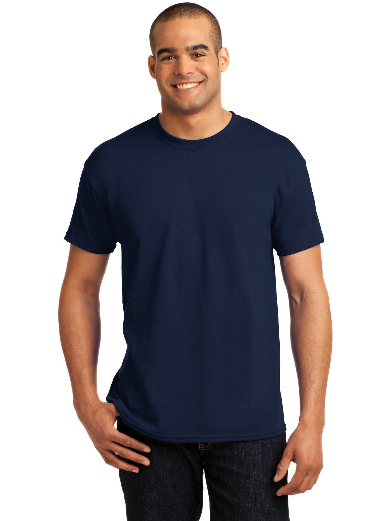 no-logo Hanes EcoSmart 50/50 Cotton/Poly T-Shirt-Regular-Hanes-Thread Logic