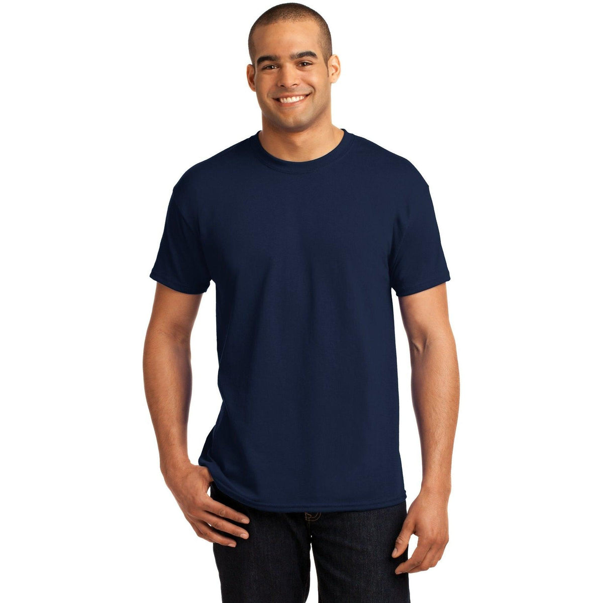 no-logo Hanes EcoSmart 50/50 Cotton/Poly T-Shirt-Regular-Hanes-Thread Logic