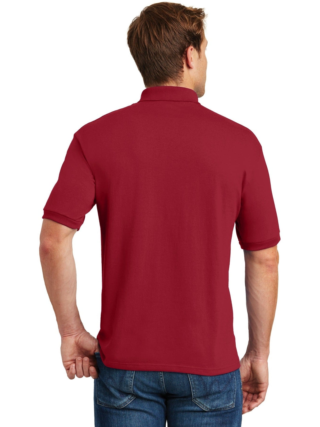 no-logo Hanes EcoSmart 5.2-Ounce Jersey Knit Sport Shirt-Regular-Hanes-Thread Logic