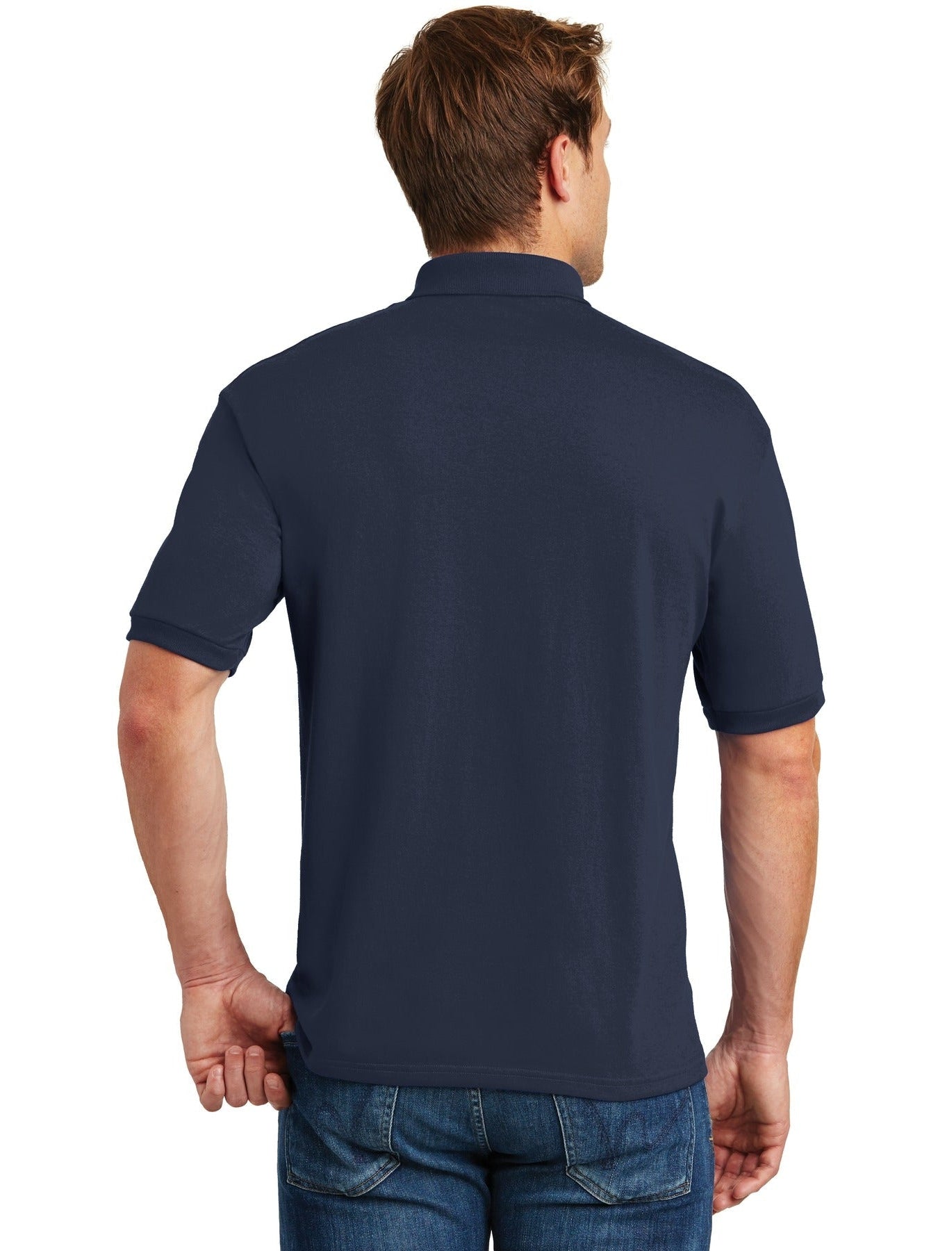 no-logo Hanes EcoSmart 5.2-Ounce Jersey Knit Sport Shirt-Regular-Hanes-Thread Logic