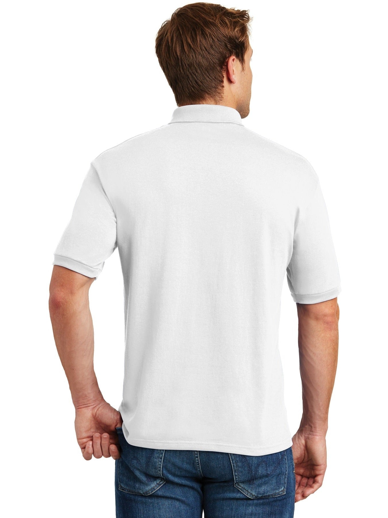 no-logo Hanes EcoSmart 5.2-Ounce Jersey Knit Sport Shirt-Regular-Hanes-Thread Logic