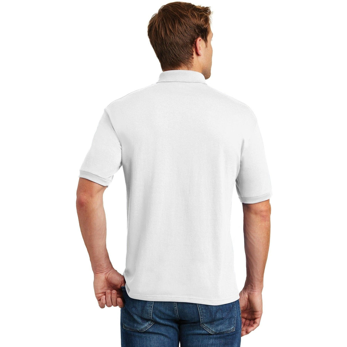no-logo Hanes EcoSmart 5.2-Ounce Jersey Knit Sport Shirt-Regular-Hanes-Thread Logic