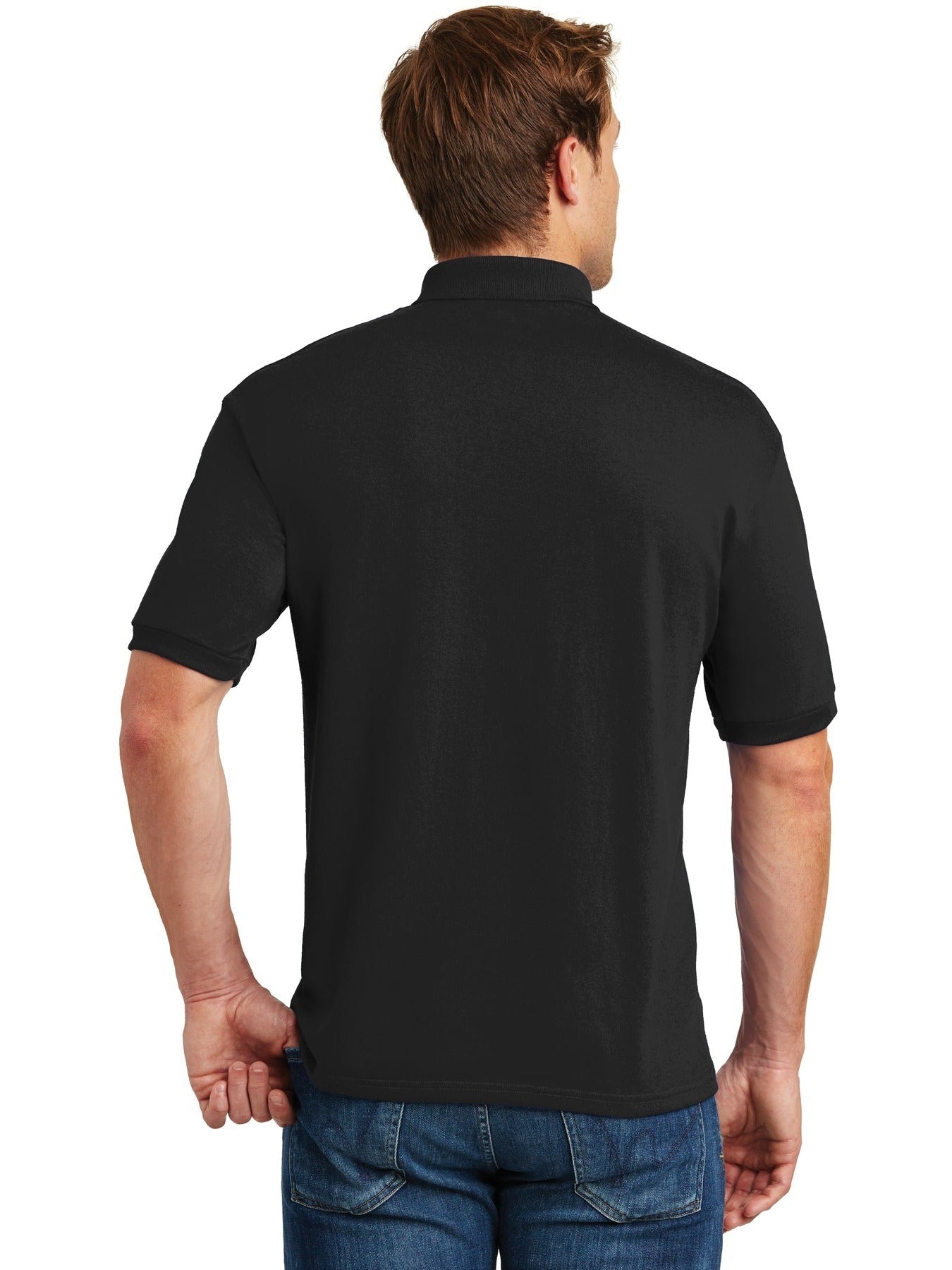 no-logo Hanes EcoSmart 5.2-Ounce Jersey Knit Sport Shirt-Regular-Hanes-Thread Logic