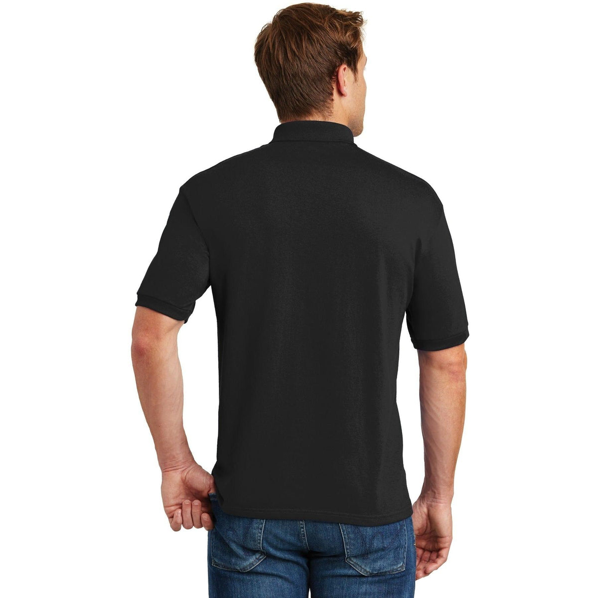 no-logo Hanes EcoSmart 5.2-Ounce Jersey Knit Sport Shirt-Regular-Hanes-Thread Logic