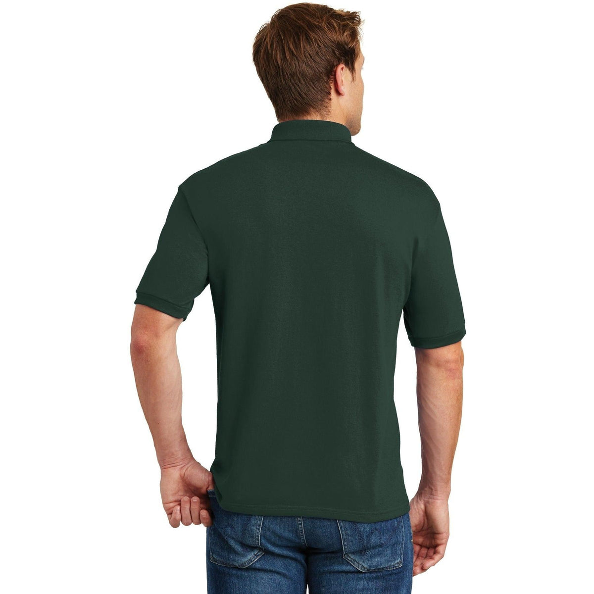 no-logo Hanes EcoSmart 5.2-Ounce Jersey Knit Sport Shirt-Regular-Hanes-Thread Logic