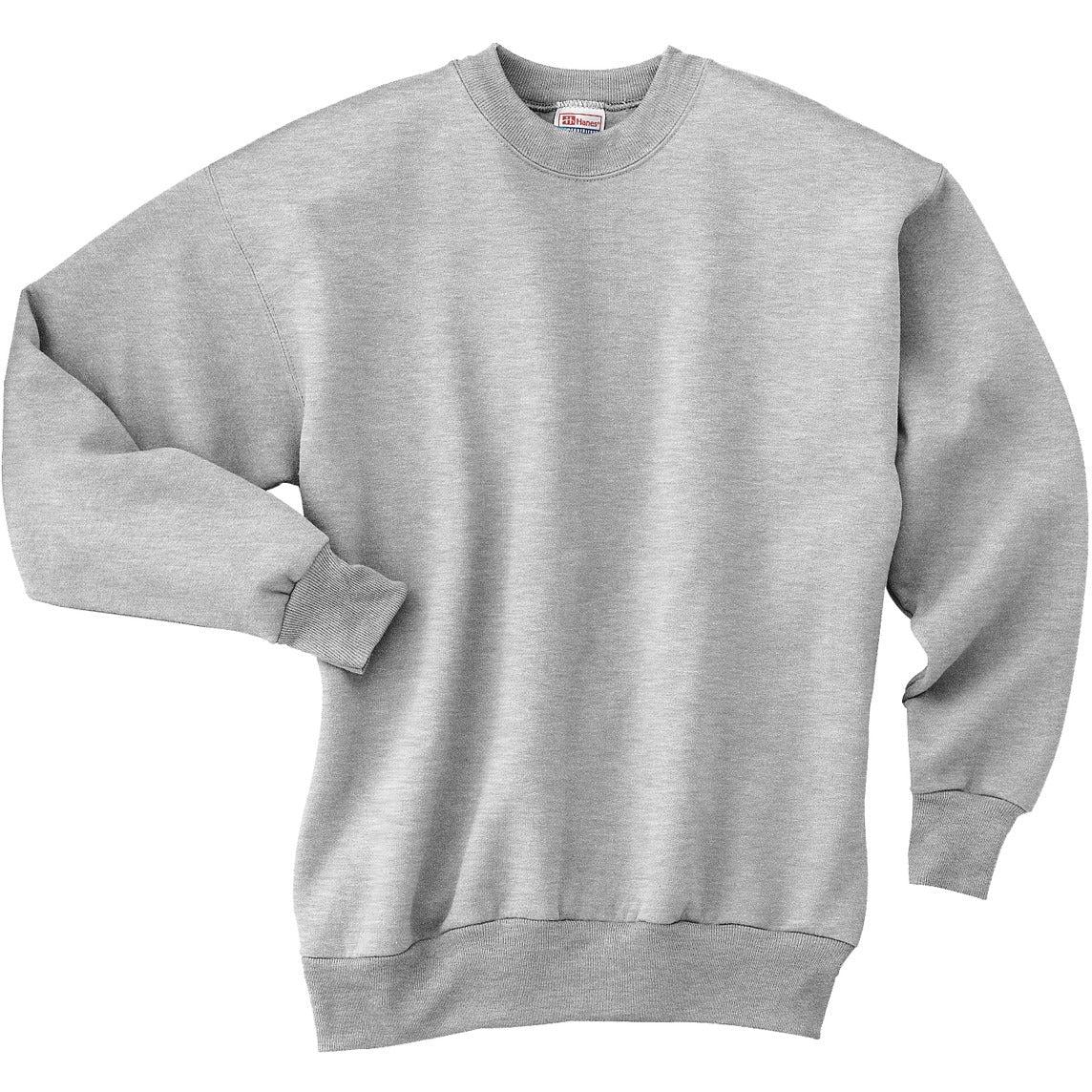no-logo Hanes EcoSmart Crewneck Sweatshirt-Crewnecks-Hanes-Ash-S-Thread Logic