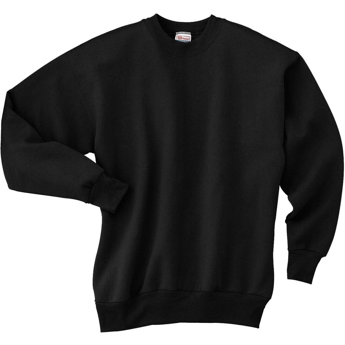 no-logo Hanes EcoSmart Crewneck Sweatshirt-Crewnecks-Hanes-Black-S-Thread Logic