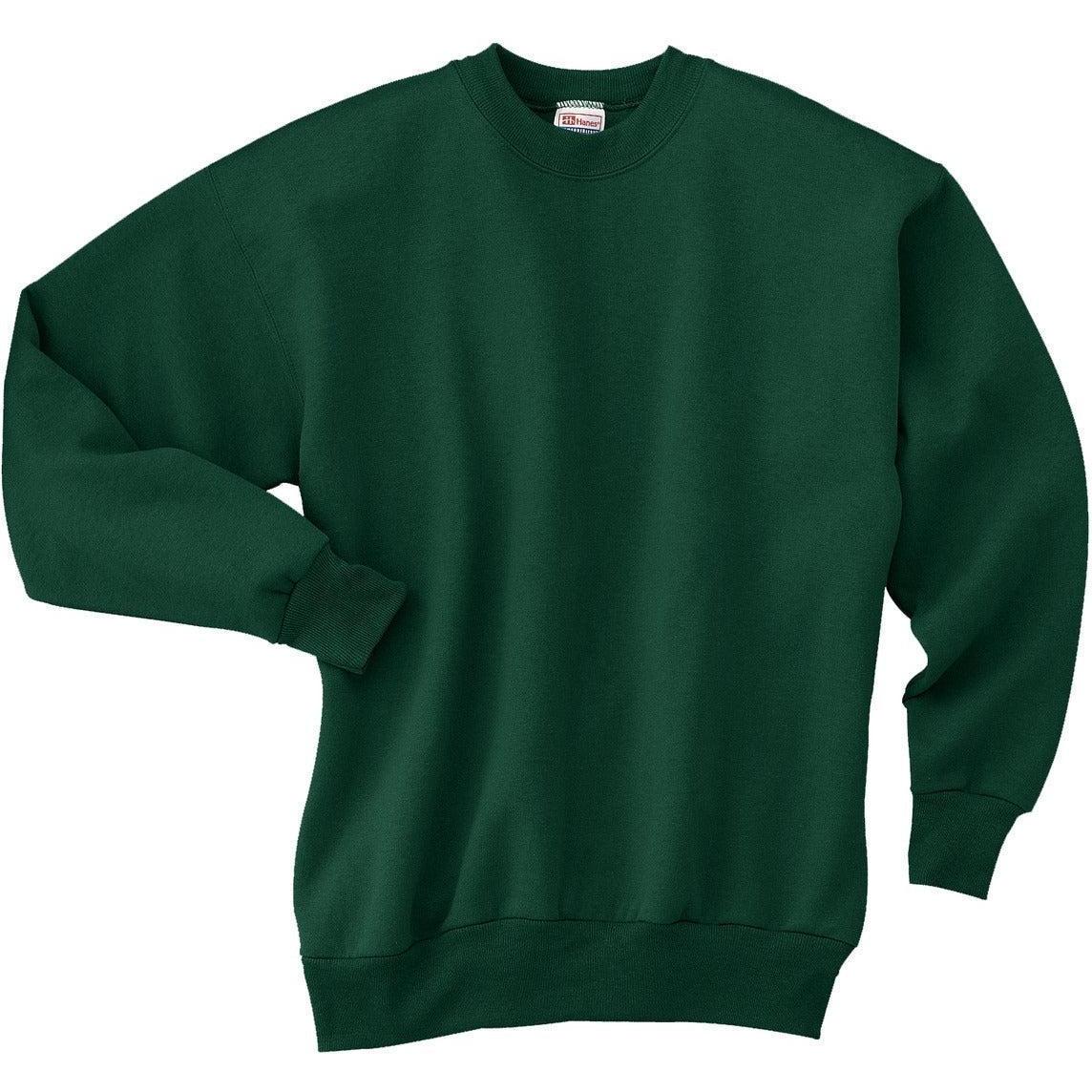 no-logo Hanes EcoSmart Crewneck Sweatshirt-Crewnecks-Hanes-Deep Forest-S-Thread Logic