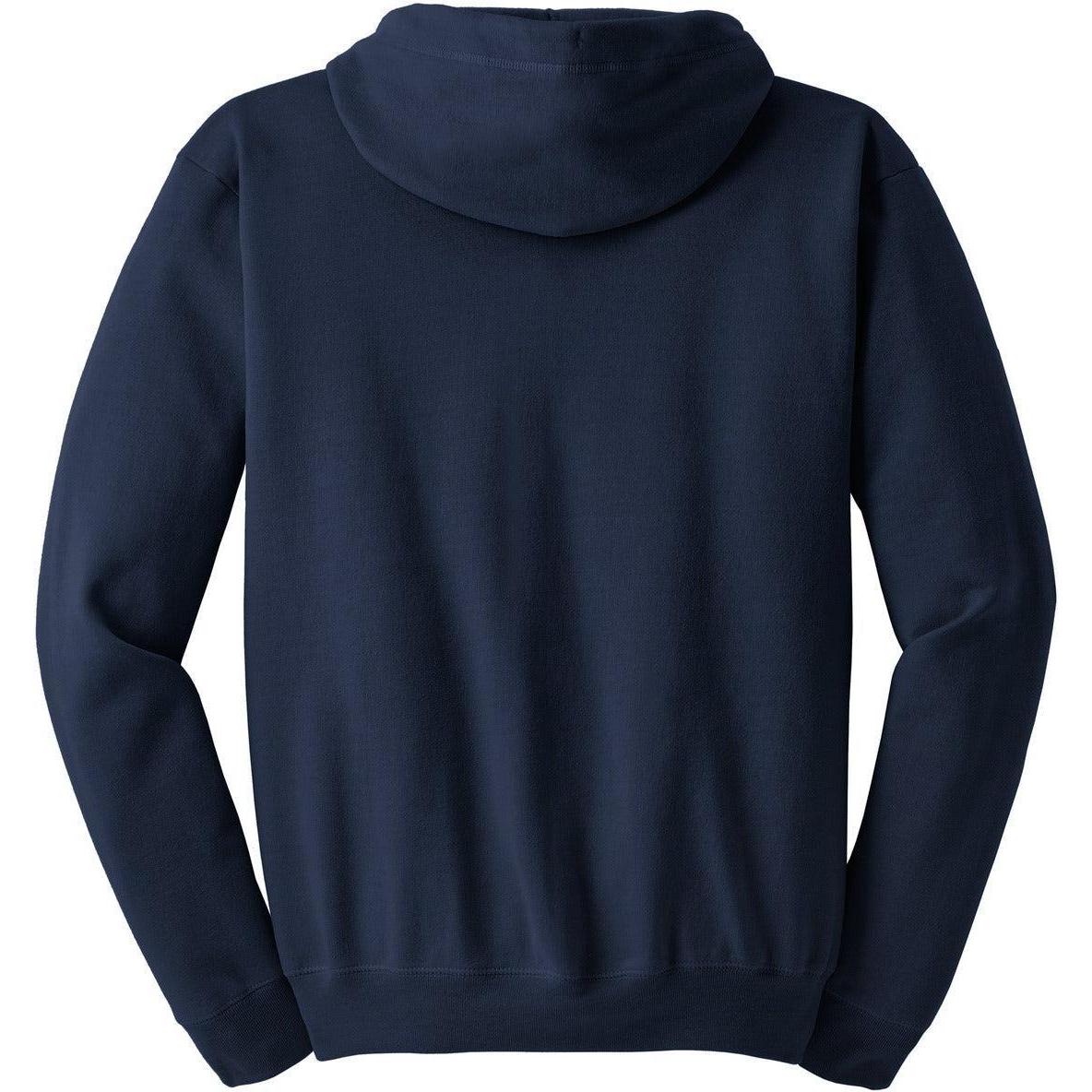 no-logo Hanes EcoSmart Full-Zip Hooded Sweatshirt-Full Zips-Hanes-Thread Logic