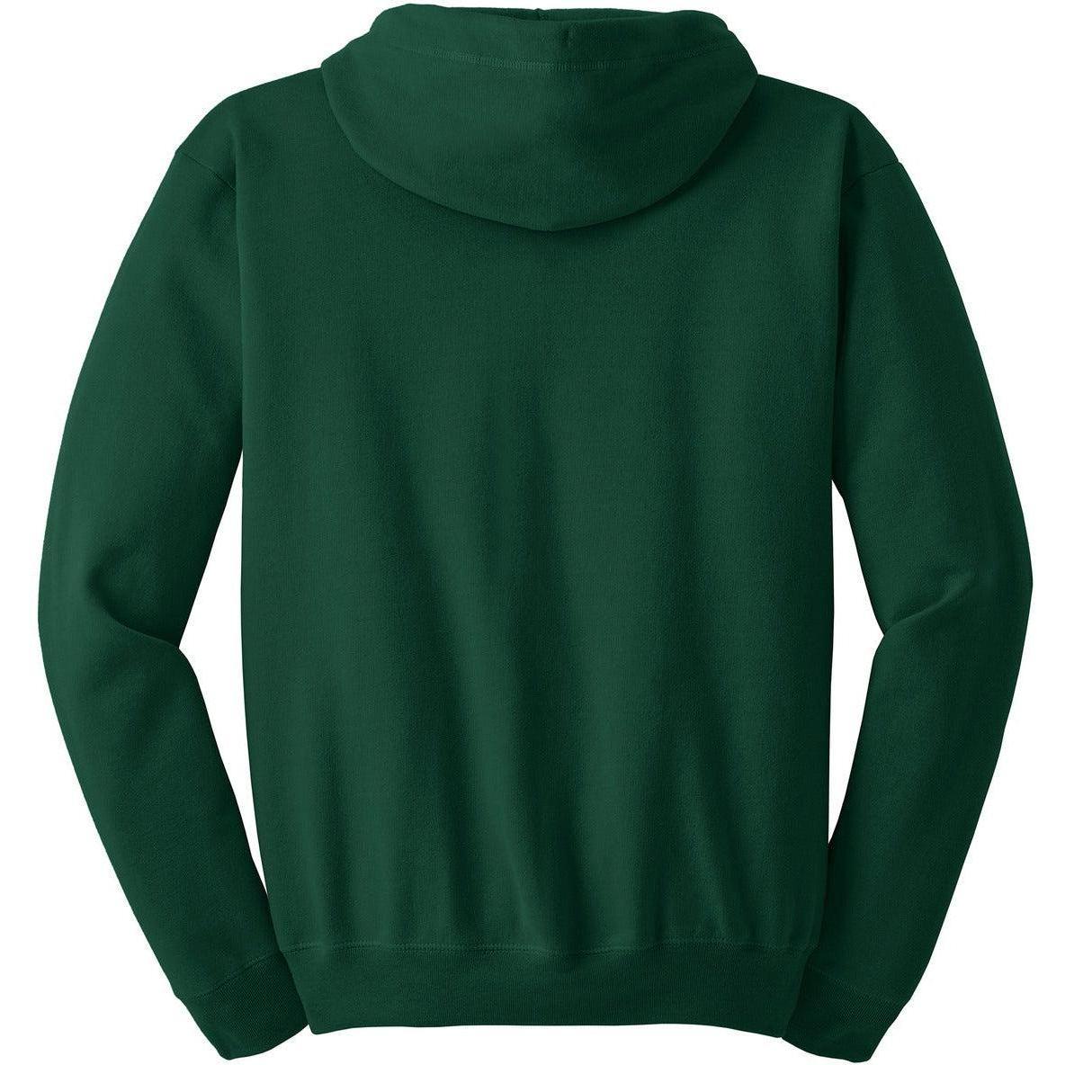 no-logo Hanes EcoSmart Full-Zip Hooded Sweatshirt-Full Zips-Hanes-Thread Logic