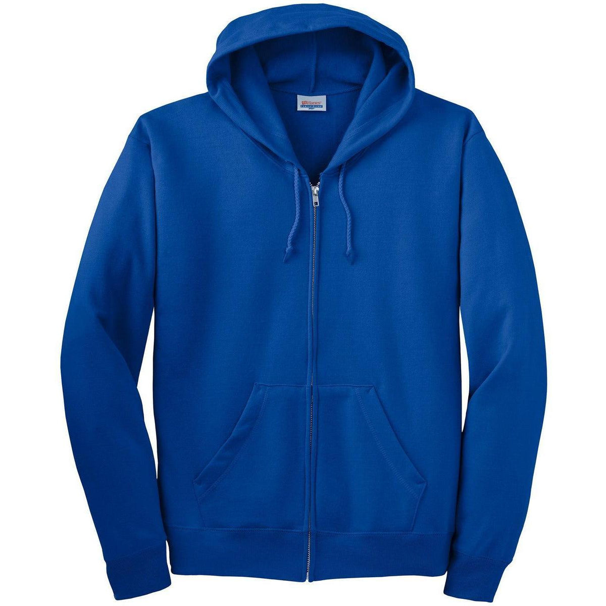 no-logo Hanes EcoSmart Full-Zip Hooded Sweatshirt-Full Zips-Hanes-Deep Royal-S-Thread Logic