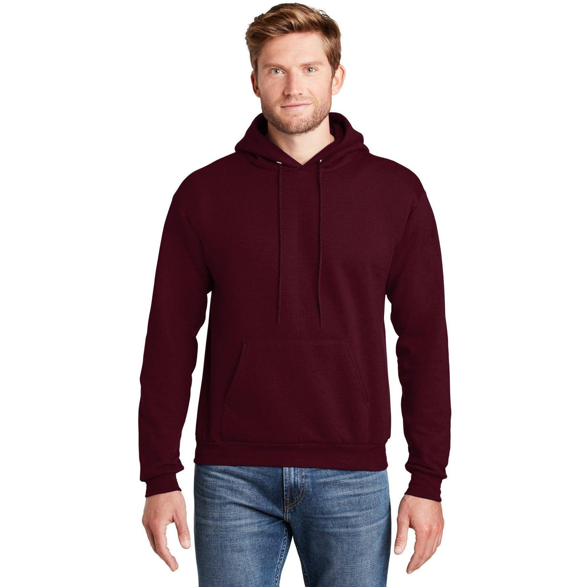 no-logo Hanes EcoSmart Pullover Hooded Sweatshirt-Hoodies-Hanes-Thread Logic