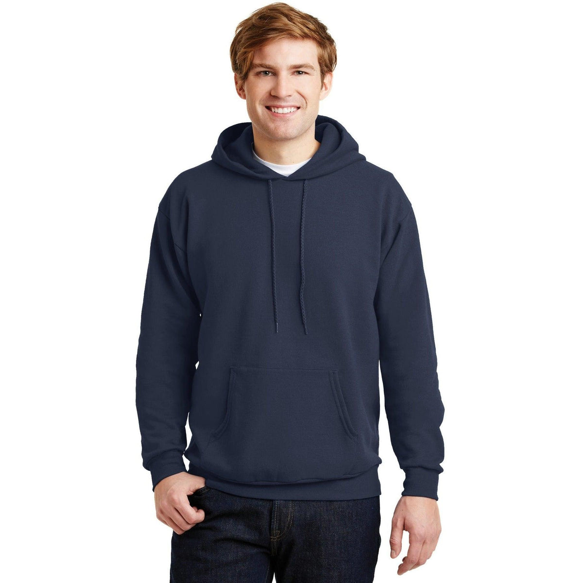 no-logo Hanes EcoSmart Pullover Hooded Sweatshirt-Hoodies-Hanes-Thread Logic